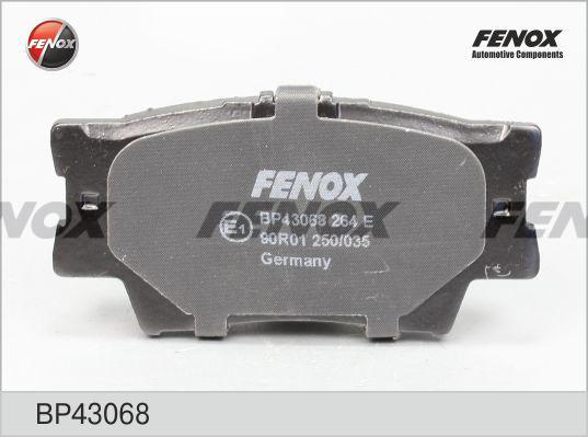 Fenox BP43068 - Тормозные колодки, дисковые, комплект unicars.by