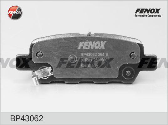 Fenox BP43062 - Тормозные колодки, дисковые, комплект unicars.by