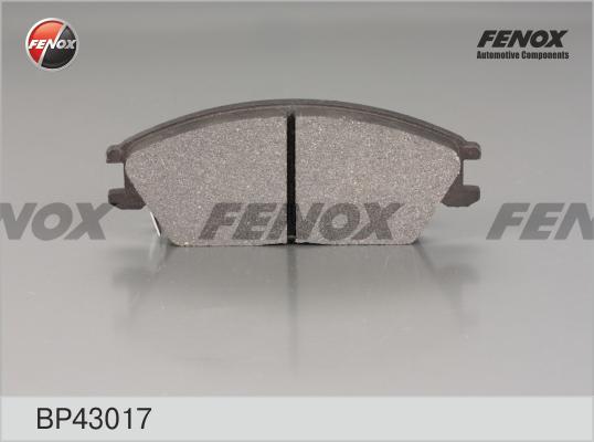 Fenox BP43017 - Тормозные колодки, дисковые, комплект unicars.by