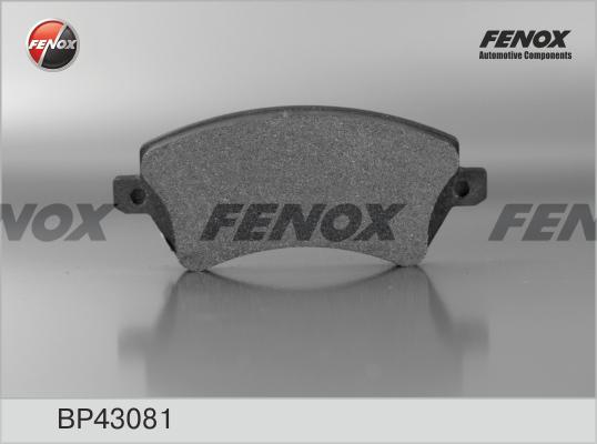 Fenox BP43081 - Тормозные колодки, дисковые, комплект unicars.by