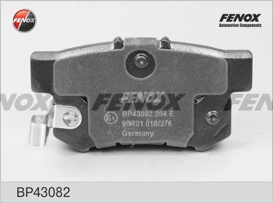 Fenox BP43082 - Тормозные колодки, дисковые, комплект unicars.by