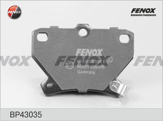 Fenox BP43035 - Тормозные колодки, дисковые, комплект unicars.by