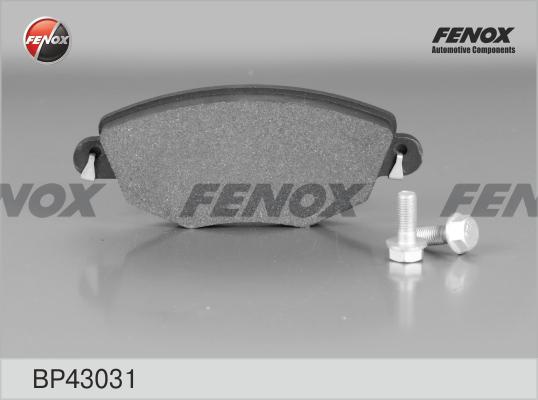 Fenox BP43031 - Тормозные колодки, дисковые, комплект unicars.by