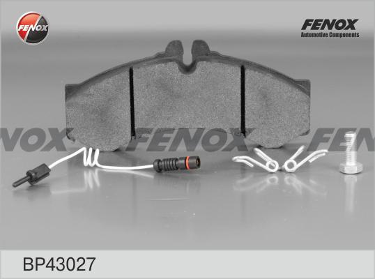 Fenox BP43027 - Тормозные колодки, дисковые, комплект unicars.by