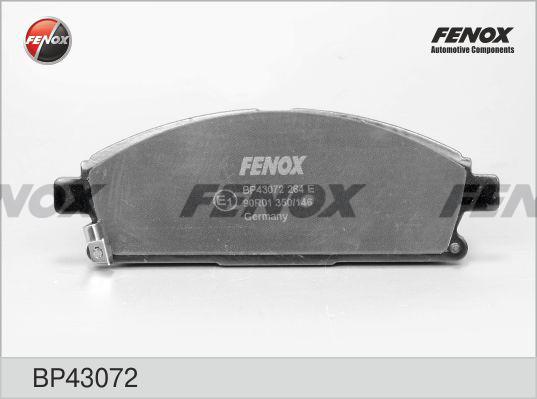 Fenox BP43072 - Тормозные колодки, дисковые, комплект unicars.by