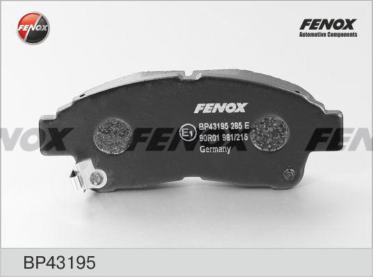 Fenox BP43195 - Тормозные колодки, дисковые, комплект unicars.by