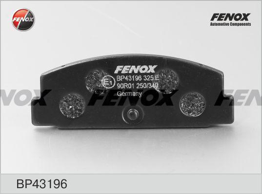 Fenox BP43196 - Тормозные колодки, дисковые, комплект unicars.by