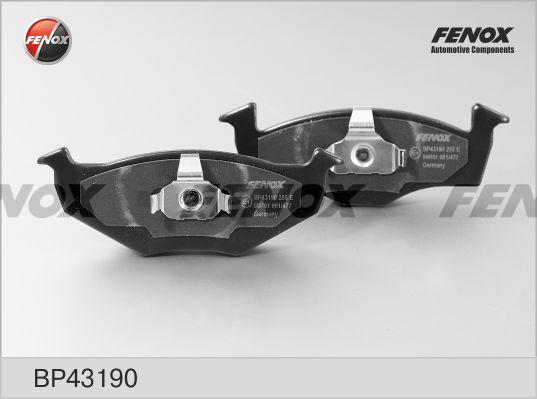 Fenox BP43190 - Тормозные колодки, дисковые, комплект unicars.by