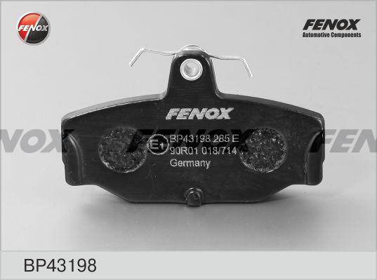 Fenox BP43198 - Тормозные колодки, дисковые, комплект unicars.by