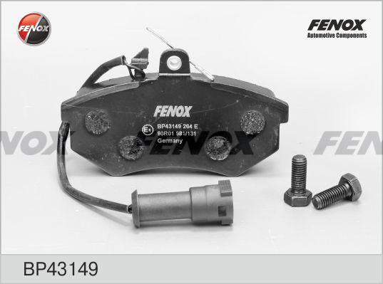 Fenox BP43149 - Тормозные колодки, дисковые, комплект unicars.by