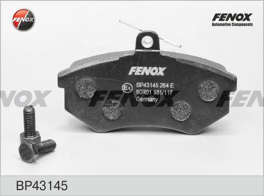 Fenox BP43145 - Тормозные колодки, дисковые, комплект unicars.by