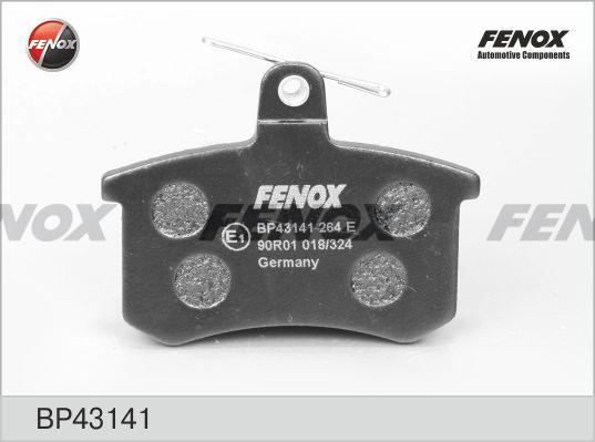 Fenox BP43141 - Тормозные колодки, дисковые, комплект unicars.by