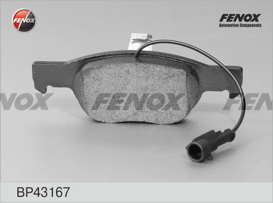 Fenox BP43167 - Тормозные колодки, дисковые, комплект unicars.by