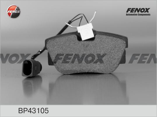 Fenox BP43105 - Тормозные колодки, дисковые, комплект unicars.by