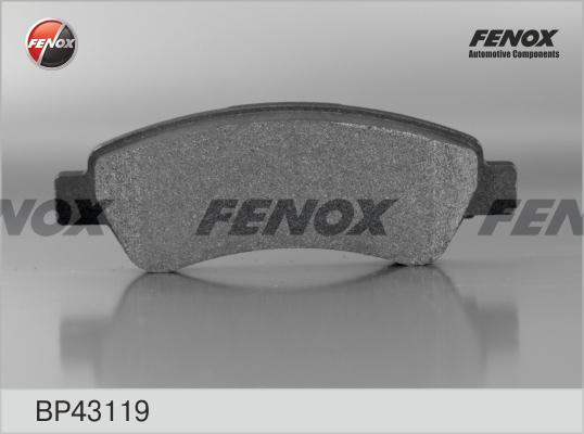 Fenox BP43119 - Тормозные колодки, дисковые, комплект unicars.by