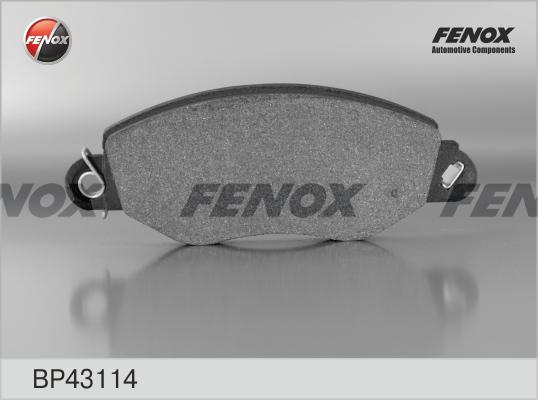 Fenox BP43114 - Тормозные колодки, дисковые, комплект unicars.by