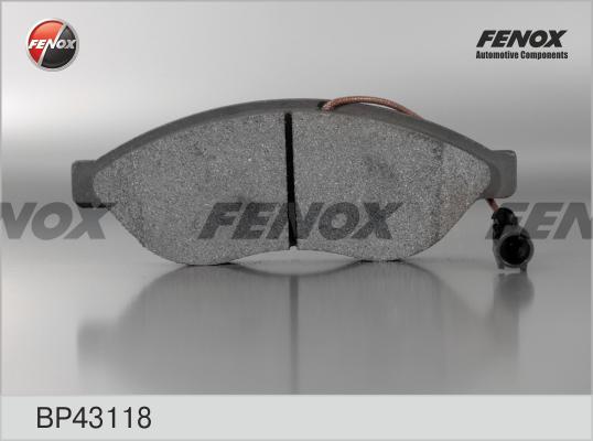 Fenox BP43118 - Тормозные колодки, дисковые, комплект unicars.by