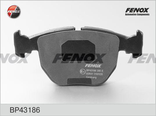 Fenox BP43186 - Тормозные колодки, дисковые, комплект unicars.by