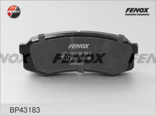 Fenox BP43183 - Тормозные колодки, дисковые, комплект unicars.by