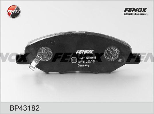 Fenox BP43182 - Тормозные колодки, дисковые, комплект unicars.by