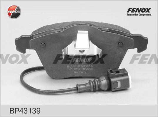 Fenox BP43139 - Тормозные колодки, дисковые, комплект unicars.by