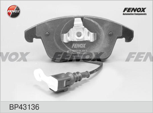 Fenox BP43136 - Тормозные колодки, дисковые, комплект unicars.by