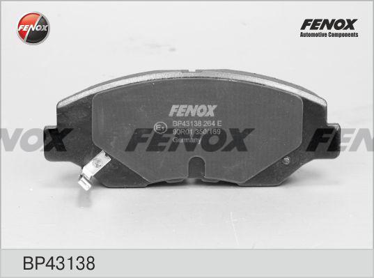 Fenox BP43138 - Тормозные колодки, дисковые, комплект unicars.by