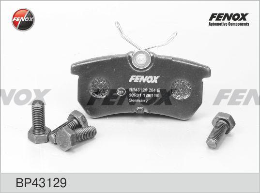 Fenox BP43129 - Тормозные колодки, дисковые, комплект unicars.by