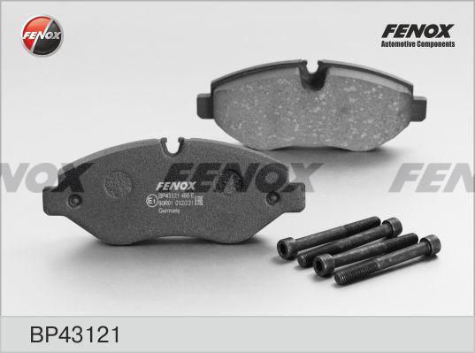 Fenox BP43121 - Тормозные колодки, дисковые, комплект unicars.by