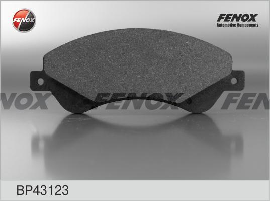 Fenox BP43123 - Тормозные колодки, дисковые, комплект unicars.by