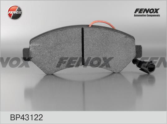 Fenox BP43122 - Тормозные колодки, дисковые, комплект unicars.by