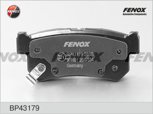 Fenox BP43179 - Тормозные колодки, дисковые, комплект unicars.by