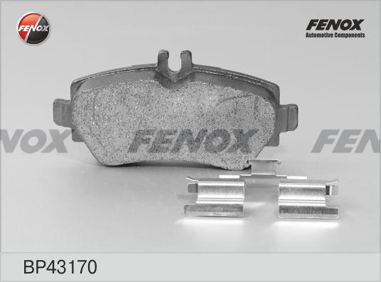 Fenox BP43170 - Тормозные колодки, дисковые, комплект unicars.by