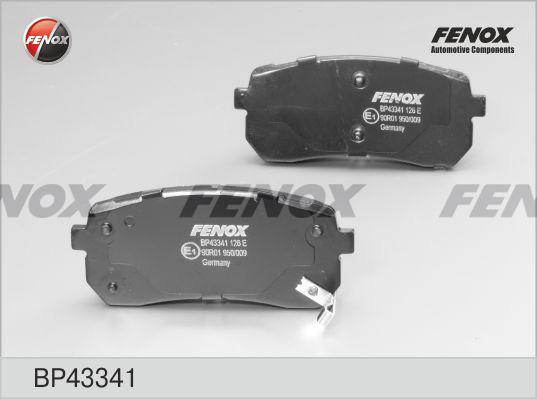 Fenox BP43341 - Тормозные колодки, дисковые, комплект unicars.by