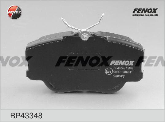 Fenox BP43348 - Тормозные колодки, дисковые, комплект unicars.by