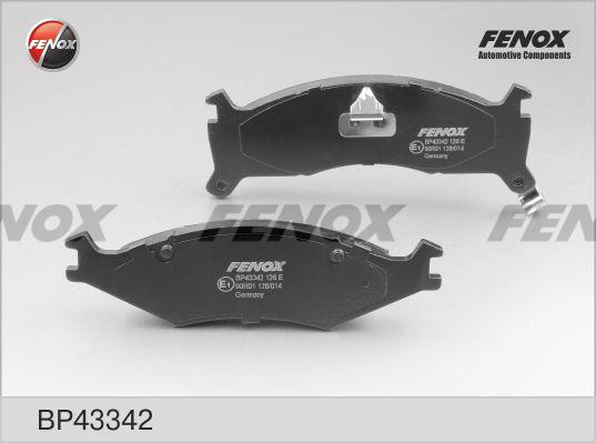 Fenox BP43342 - Тормозные колодки, дисковые, комплект unicars.by