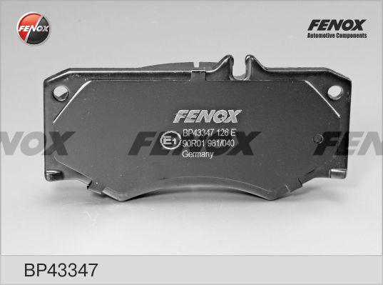 Fenox BP43347 - Тормозные колодки, дисковые, комплект unicars.by