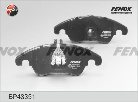 Fenox BP43351 - Тормозные колодки, дисковые, комплект unicars.by