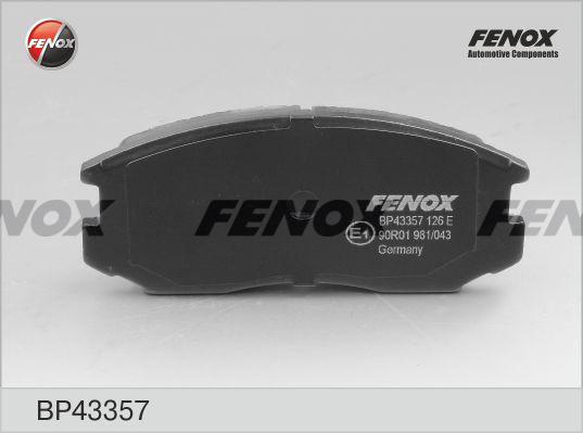 Fenox BP43357 - Тормозные колодки, дисковые, комплект unicars.by