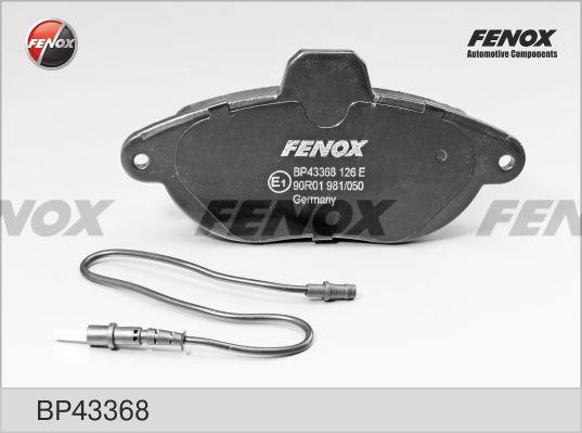 Fenox BP43368 - Тормозные колодки, дисковые, комплект unicars.by