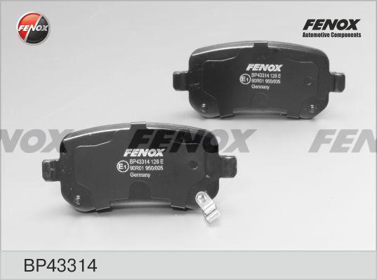 Fenox BP43314 - Тормозные колодки, дисковые, комплект unicars.by