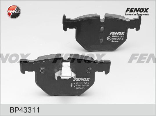 Fenox BP43311 - Тормозные колодки, дисковые, комплект unicars.by