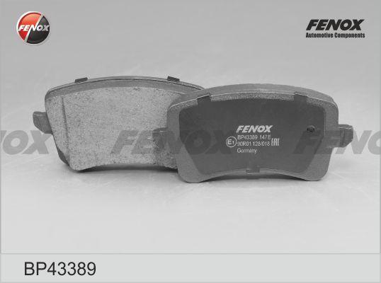 Fenox BP43389 - Тормозные колодки, дисковые, комплект unicars.by