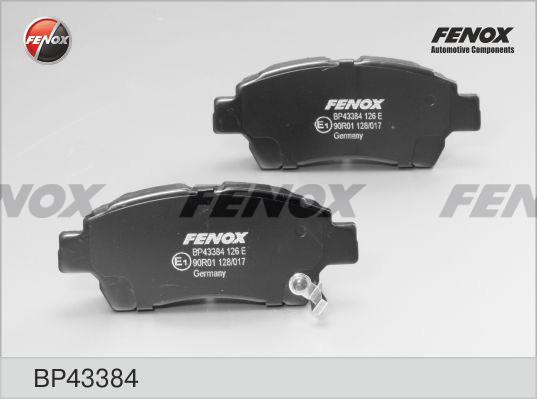 Fenox BP43384 - Тормозные колодки, дисковые, комплект unicars.by