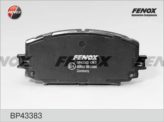 Fenox BP43383 - Тормозные колодки, дисковые, комплект unicars.by