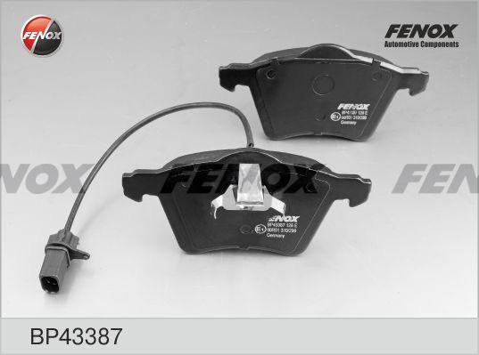 Fenox BP43387 - Тормозные колодки, дисковые, комплект unicars.by