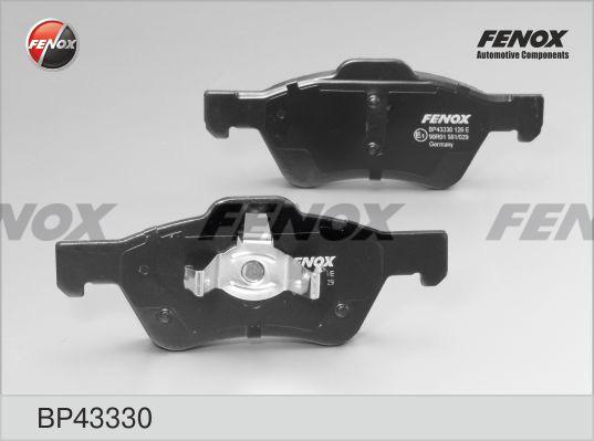 Fenox BP43330 - Тормозные колодки, дисковые, комплект unicars.by