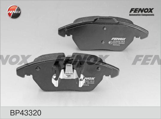 Fenox BP43320 - Тормозные колодки, дисковые, комплект unicars.by