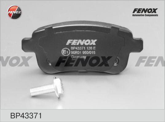 Fenox BP43371 - Тормозные колодки, дисковые, комплект unicars.by