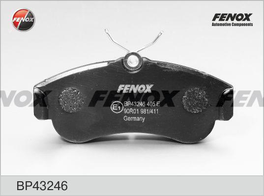 Fenox BP43246 - Тормозные колодки, дисковые, комплект unicars.by